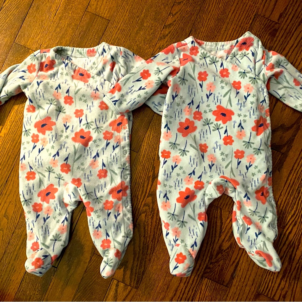 Side snap pajamas matching 3m